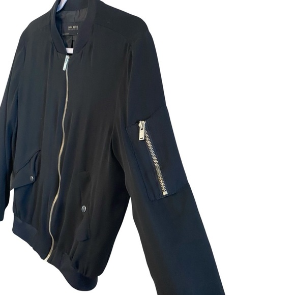 Zara - Black Bomber Jacket - XS - Picture 3 of 9